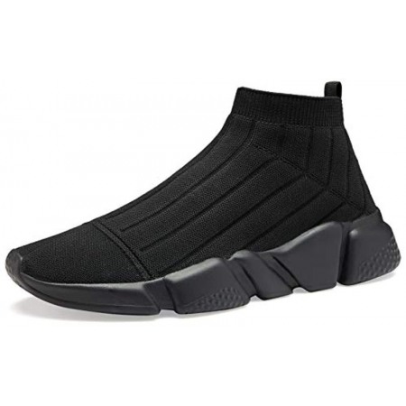 Walking Shoes Slip-On Sneakers Breathable Lightweight Athletic Running Shoes Black