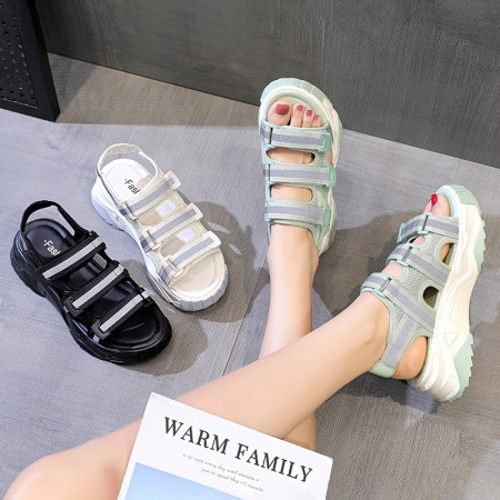 Women Summer New Velcro Trifle Platform Sandals Trendy Sports Daddy Sandals